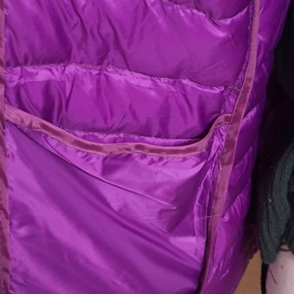 New Womens Packable Micro Quilted Down Hiking Vest Purple XL - Outerwear Fall - Picture 11 of 11